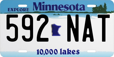 MN license plate 592NAT