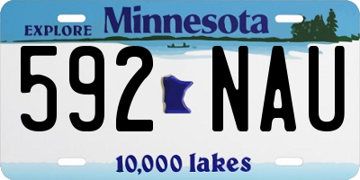 MN license plate 592NAU