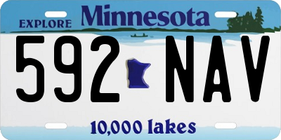 MN license plate 592NAV