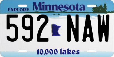 MN license plate 592NAW