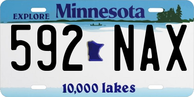 MN license plate 592NAX