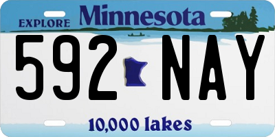 MN license plate 592NAY
