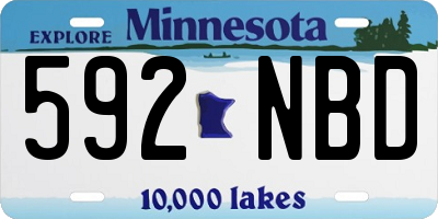 MN license plate 592NBD