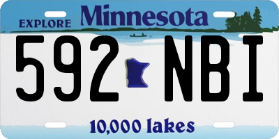 MN license plate 592NBI