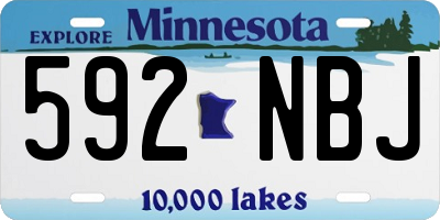 MN license plate 592NBJ