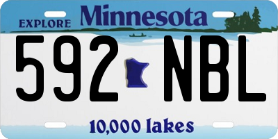 MN license plate 592NBL