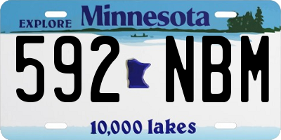 MN license plate 592NBM