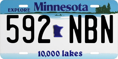 MN license plate 592NBN