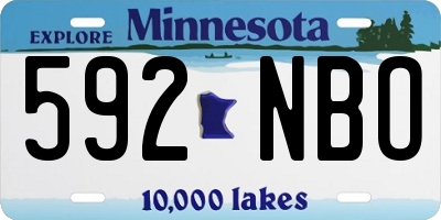 MN license plate 592NBO