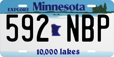 MN license plate 592NBP
