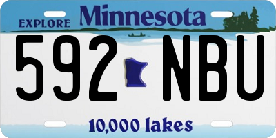 MN license plate 592NBU