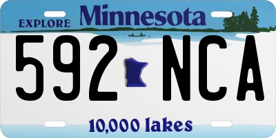 MN license plate 592NCA