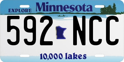 MN license plate 592NCC