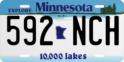 MN license plate 592NCH
