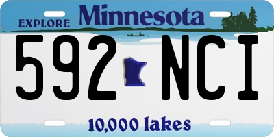 MN license plate 592NCI