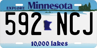 MN license plate 592NCJ