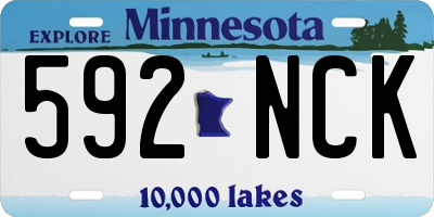 MN license plate 592NCK