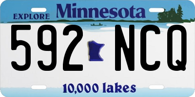 MN license plate 592NCQ