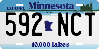 MN license plate 592NCT
