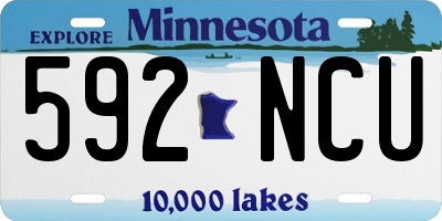 MN license plate 592NCU