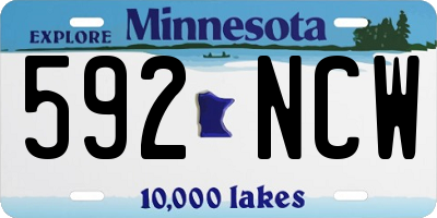 MN license plate 592NCW