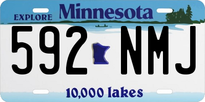 MN license plate 592NMJ