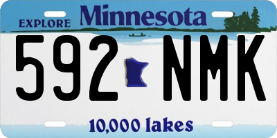 MN license plate 592NMK