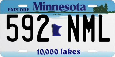MN license plate 592NML