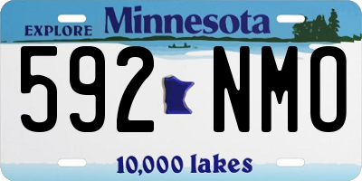 MN license plate 592NMO