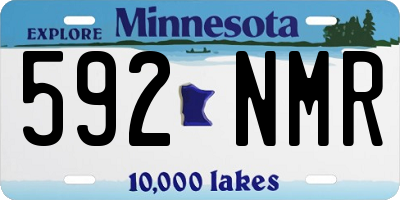 MN license plate 592NMR