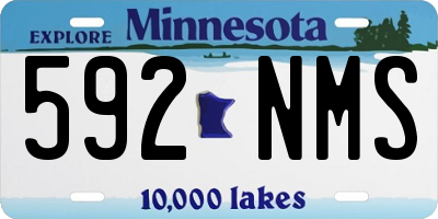 MN license plate 592NMS