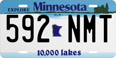MN license plate 592NMT