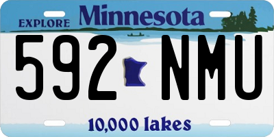 MN license plate 592NMU