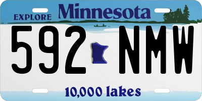 MN license plate 592NMW