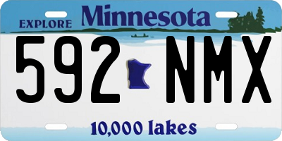 MN license plate 592NMX