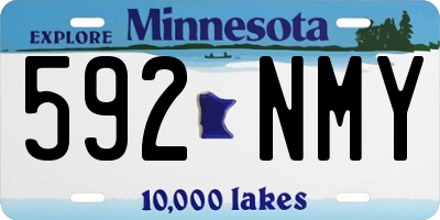 MN license plate 592NMY