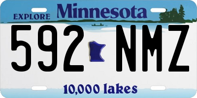 MN license plate 592NMZ