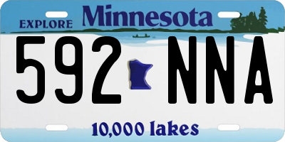 MN license plate 592NNA