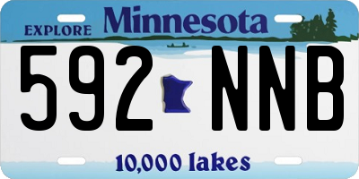 MN license plate 592NNB