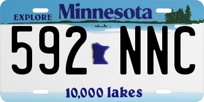 MN license plate 592NNC