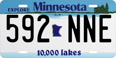 MN license plate 592NNE
