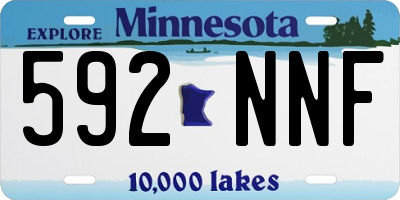 MN license plate 592NNF