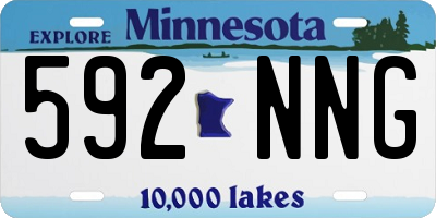 MN license plate 592NNG