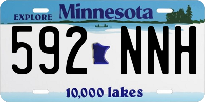 MN license plate 592NNH