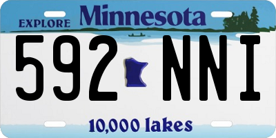 MN license plate 592NNI