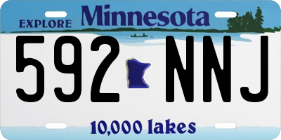 MN license plate 592NNJ