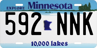 MN license plate 592NNK