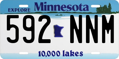 MN license plate 592NNM