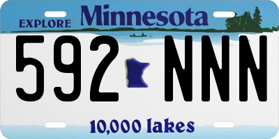 MN license plate 592NNN