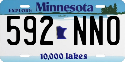 MN license plate 592NNO